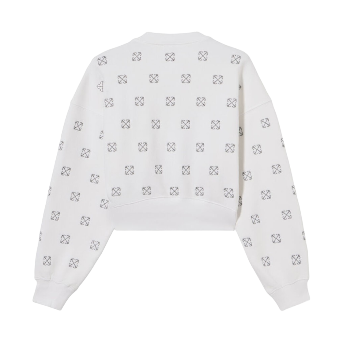 (W) 오프화이트 루렉스 리틀 애로우 스웨트셔츠 화이트 실버((W) Off-White Lurex Little Arrows Sweatshirt White Silver) - 2