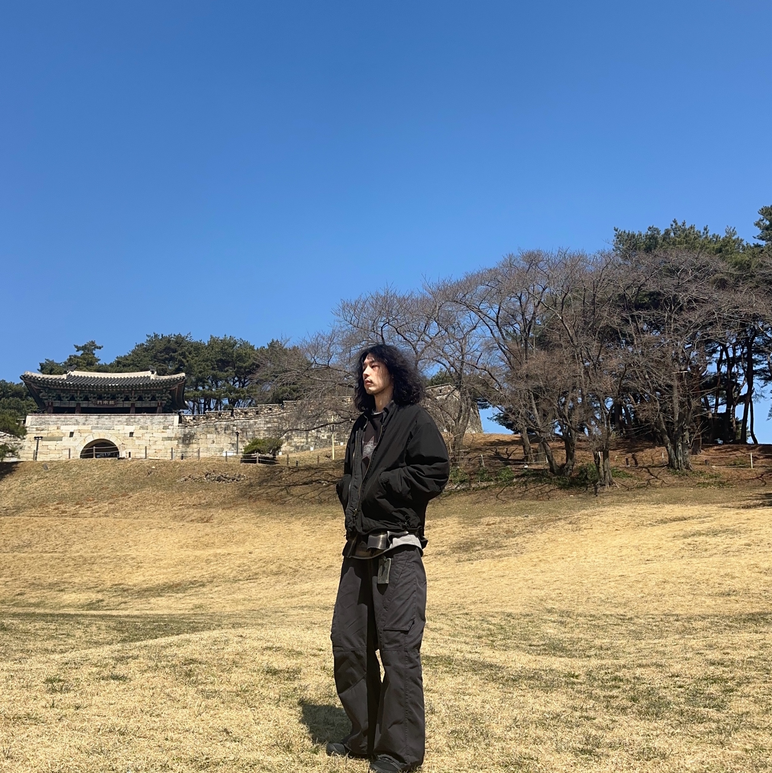 Salomon XT-6 Expanse Black Ebony, Polyteru Loosed Check Shirt Damaged Ink Brown 착용 스타일