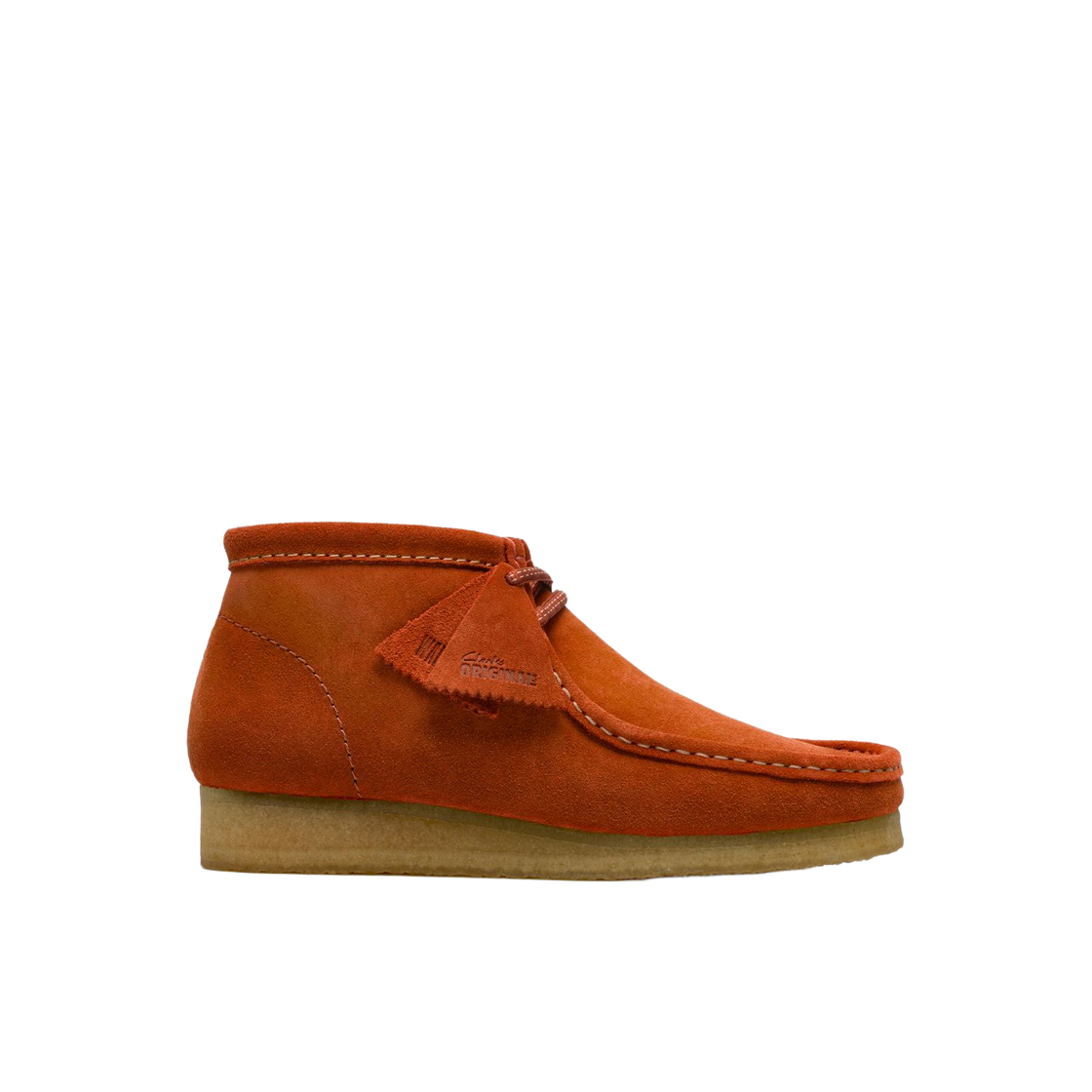 261-85643 Clarks Wallabee Boots Orange Suede