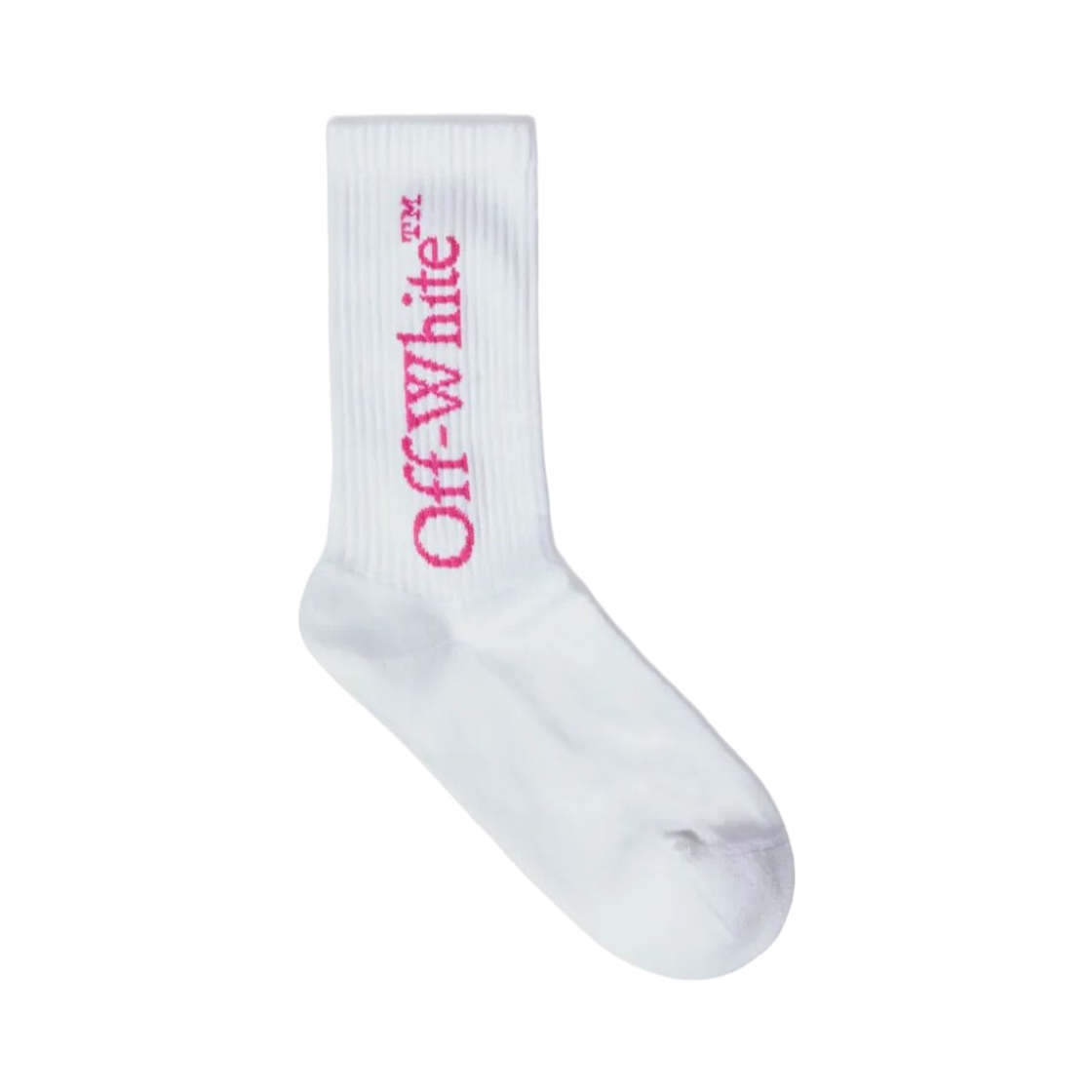 (W) 오프화이트 쿼트 미드 삭스 화이트((W) Off-White Quote Mid Socks White) - 1