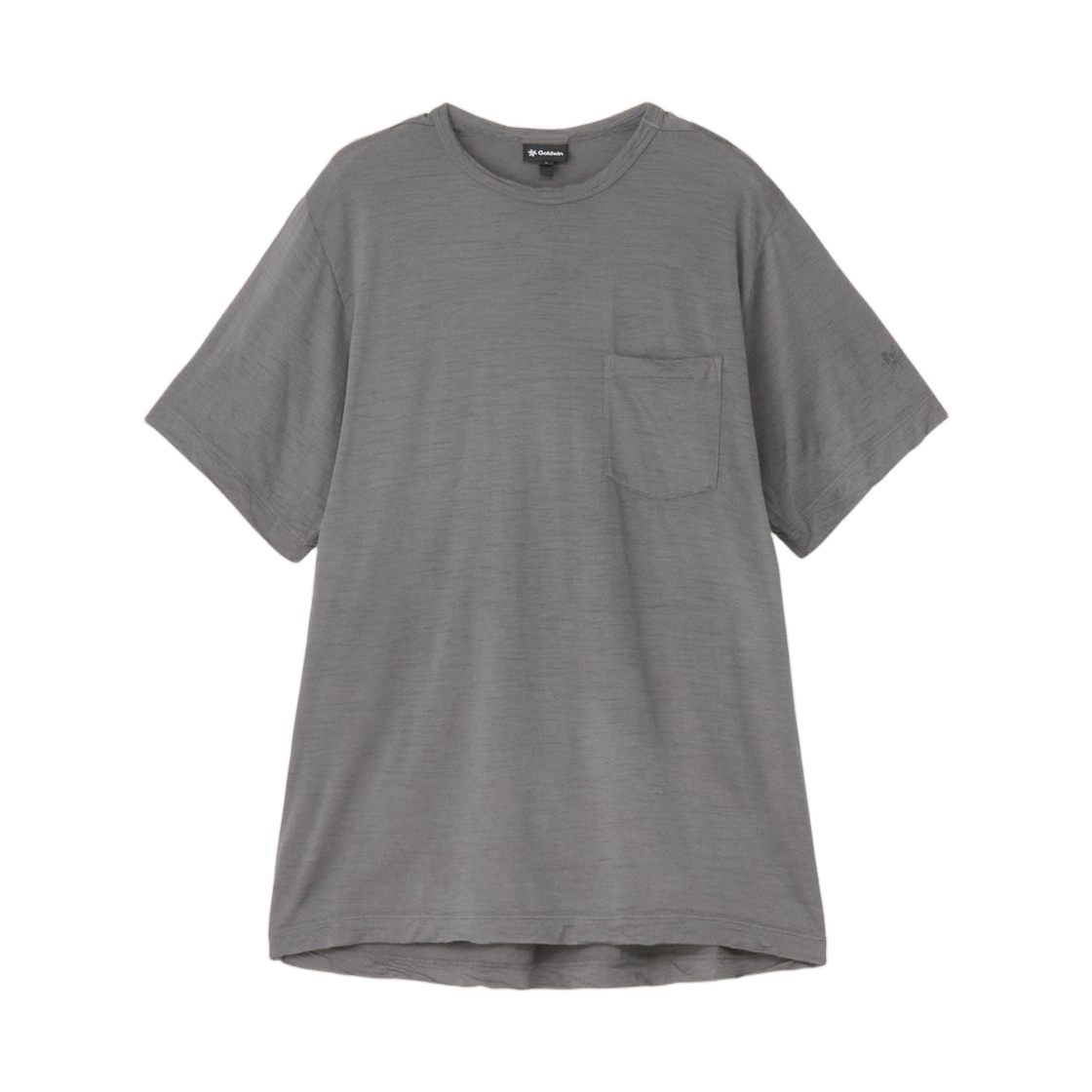 GM66107 Goldwin Garment Dyed Wool T-shirt Mid Gray