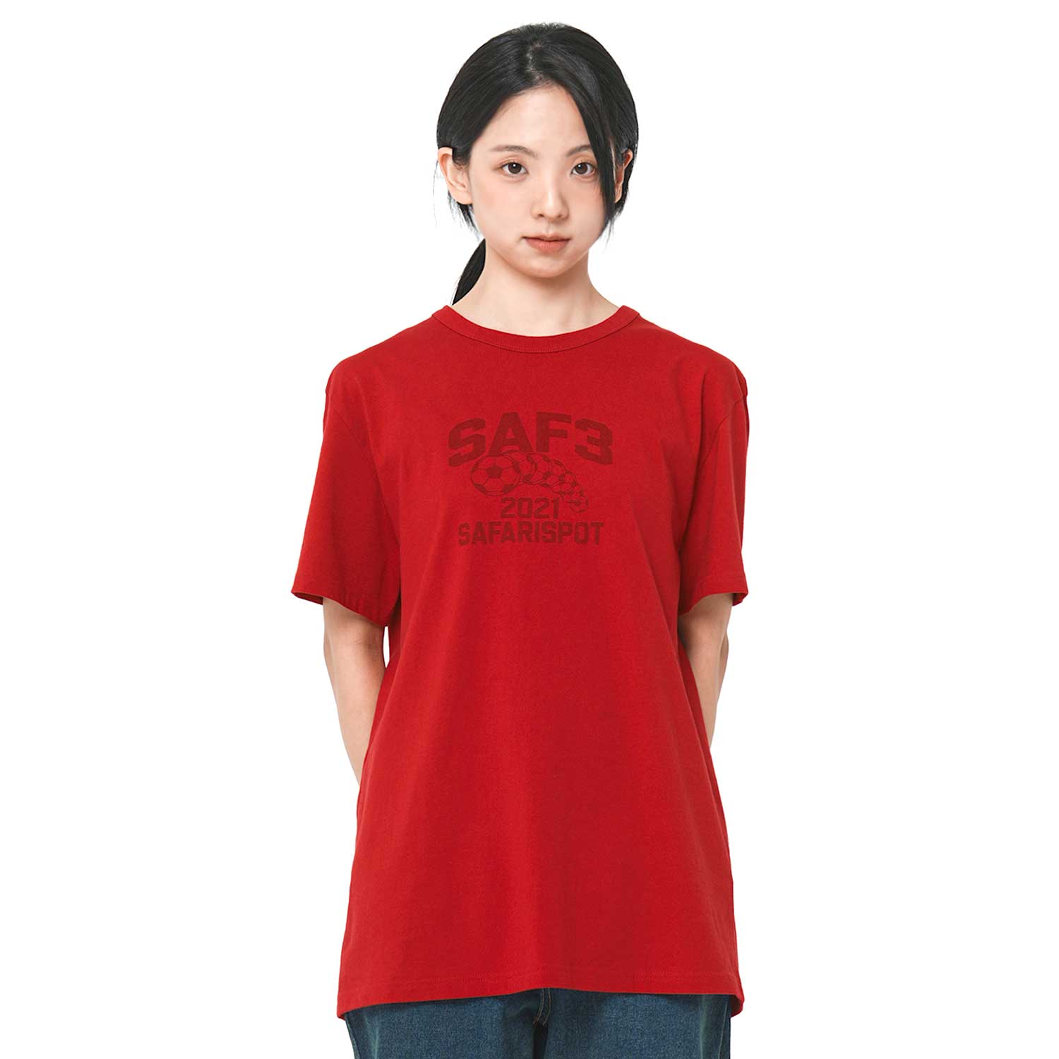 사파리스팟 사프3 비 더 티셔츠 레드(Safarispot Saf3 Be the T-Shirt Red) - 3
