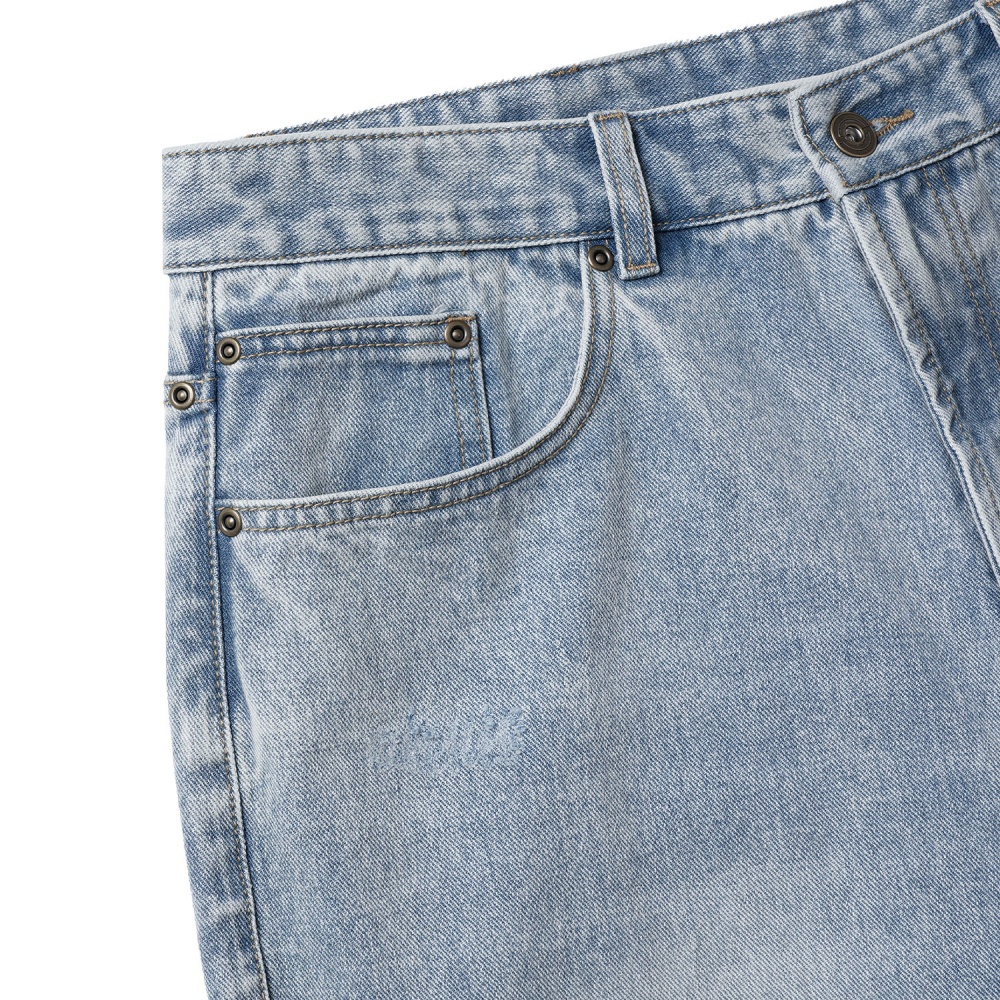 인세인개러지 인세인 레터링 데님 팬츠 - 라이트 블루(INSANE GARAGE Insane Lettering Denim Pants_Light Blue) - 4