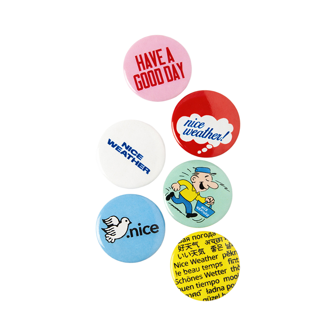 나이스웨더 핀 뱃지 세트(Nice Weather Pin Badge Set) - 4