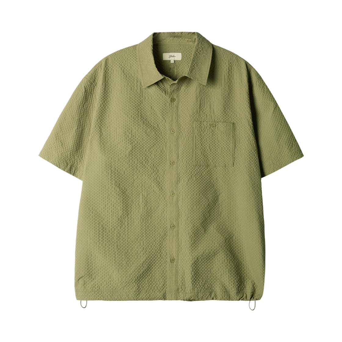 예일 시어서커 체크 스트링 셔츠_그린(Yale Seersucker Check String Shirt_Green) - 1