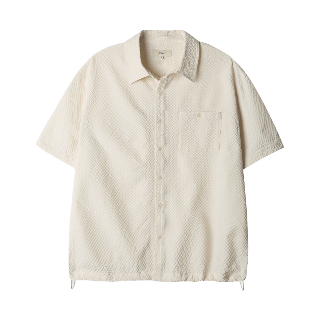 예일 시어서커 체크 스트링 셔츠_아이보리(Yale Seersucker Check String Shirt_Ivory) - 1
