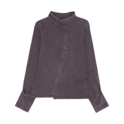 (W) Mischief Washed Jersey Shirt Purple Brown