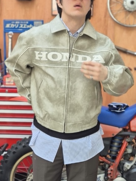 Honda Engineered Leather Ball Cap Black, Honda Engineered Leather Motorcycle Jacket All Black 착용 스타일 - 3