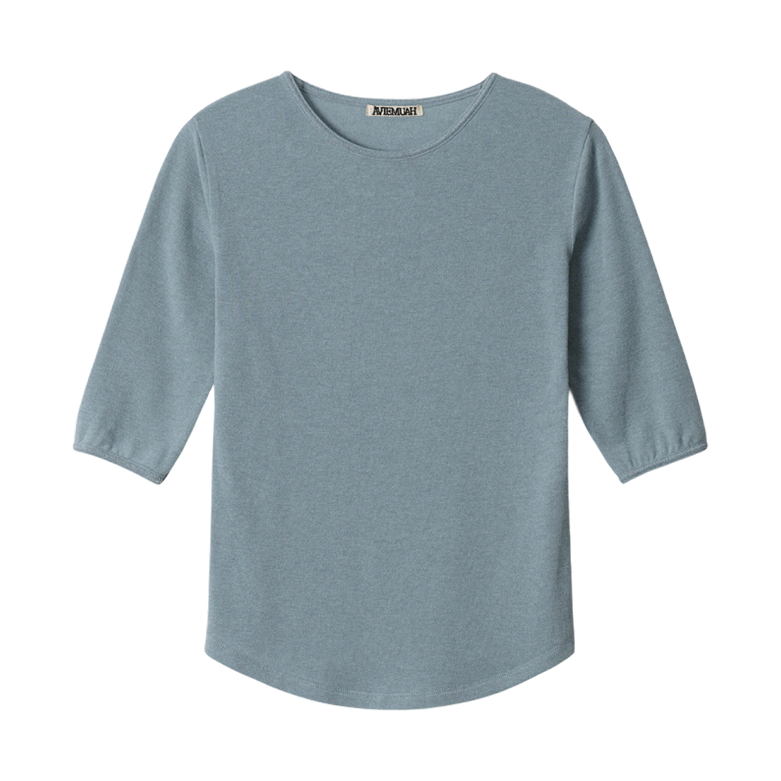 (W) 아비에무아 에센셜 슬림핏 하프 슬리브 티셔츠 블루((W) Aviemuah Essentials Slimfit Half Sleeve T-Shirt Blue)