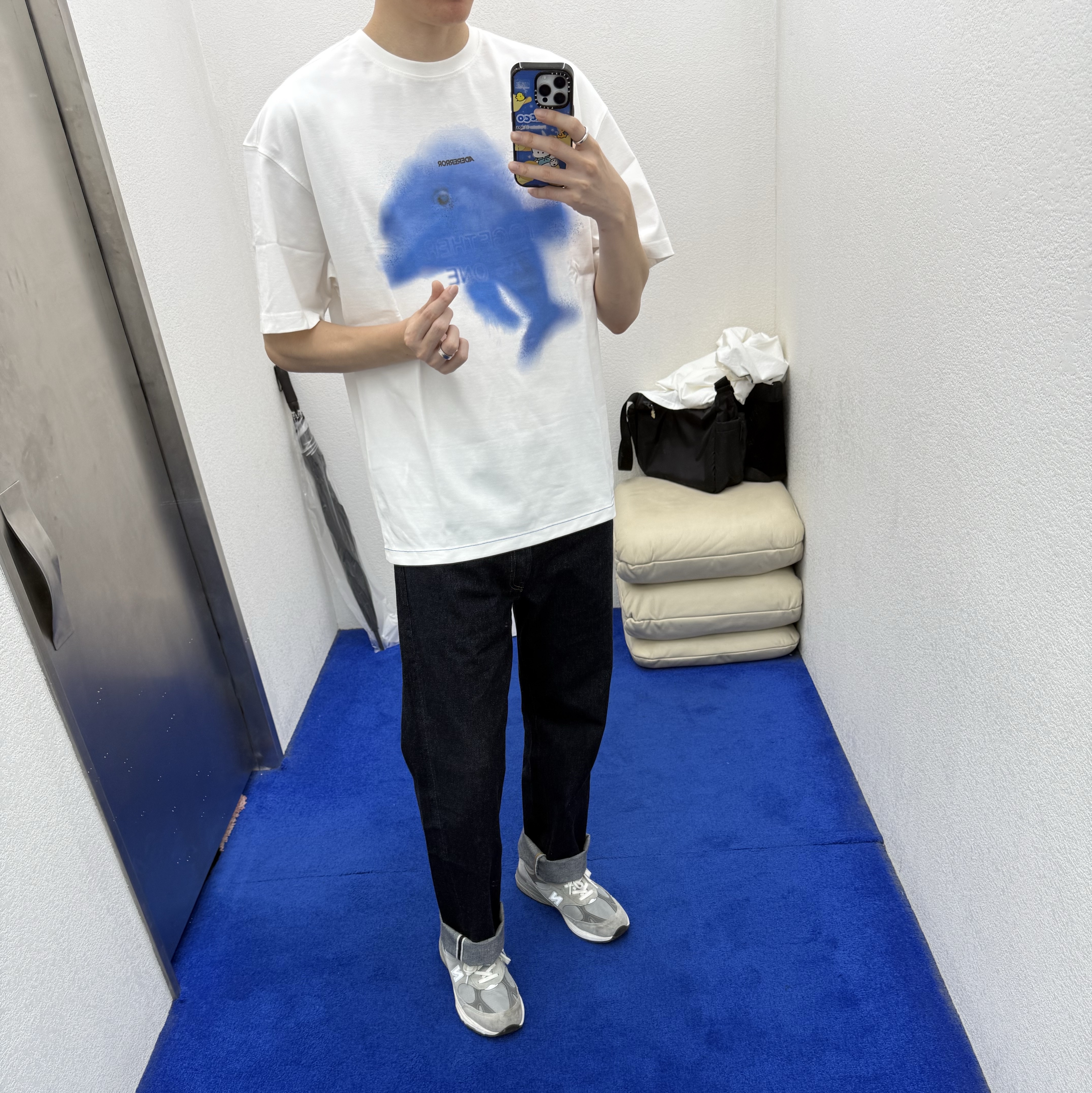 (W) New Balance 993 Made in USA Grey - B Standard 착용 스타일