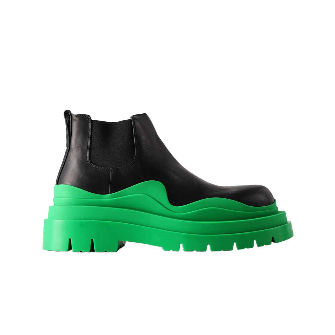 630281 VBS50 1477 [20% 쿠폰] Bottega Veneta Tire Ankle Chelsea Boot Black Grass