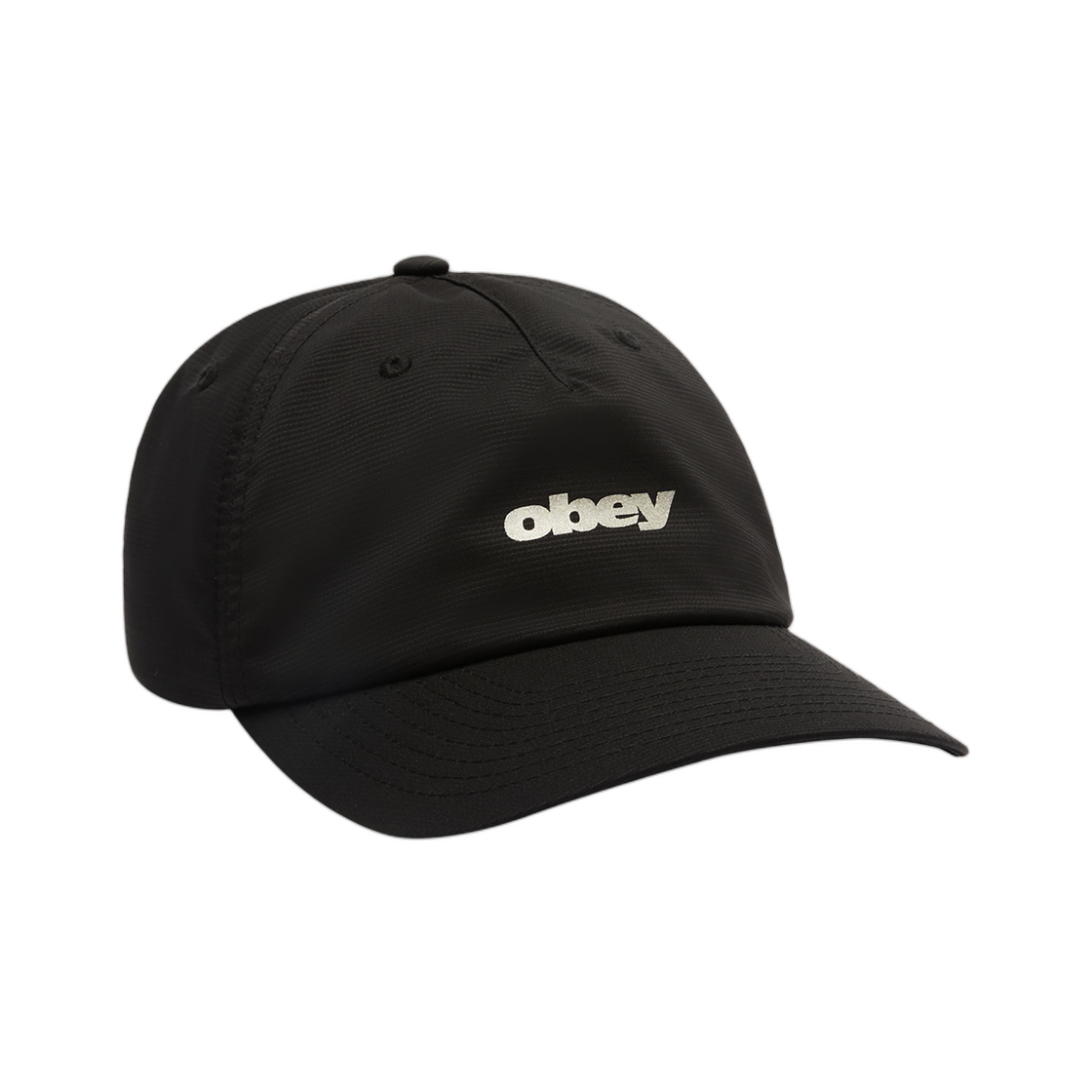 100490152 Obey Stride 5 Panel Strapback Black