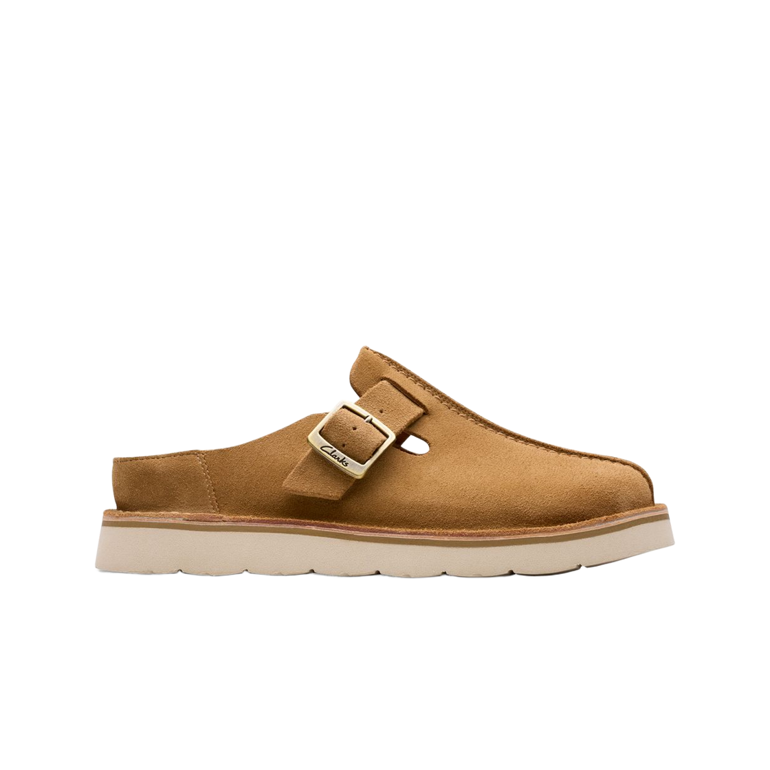 261-84168 (W) Clarks Solsbury Mule Dark Sand Suede