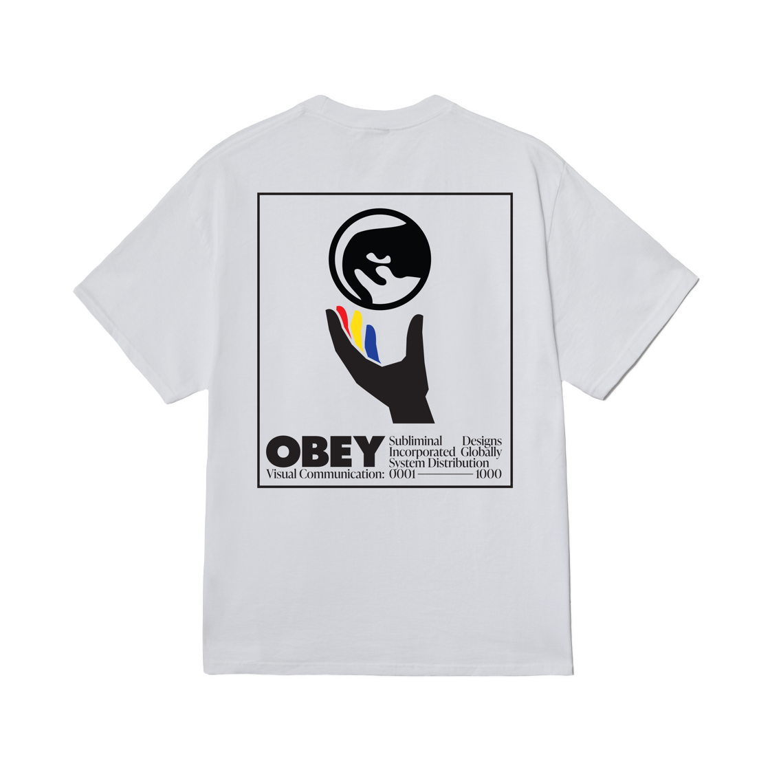 오베이 글로벌 시스템 클래식 티셔츠 화이트(Obey Global Systems Classic T-Shirt White) - 1