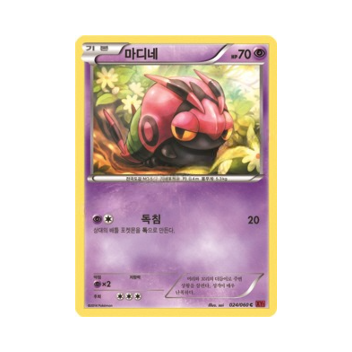 포켓몬 TCG 마디네 C Y컬렉션 (한글판)(Pokemon TCG Venipede C Collection Y (Korean Ver.)) - 1