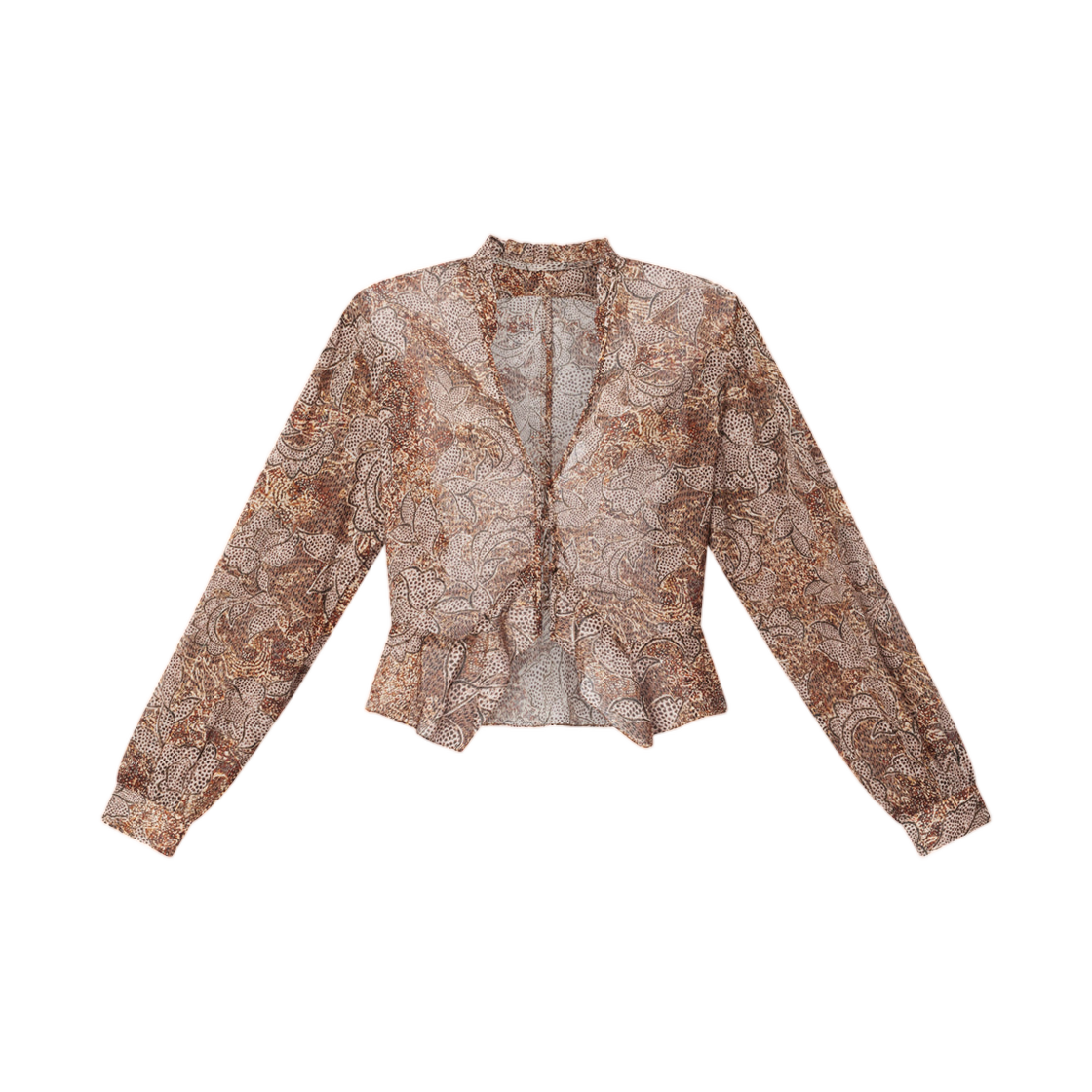 HT0868FA-D2J07I-10OE (W) Isabel Marant Celeny Cotton Voile Blouse Ochre - 26SS