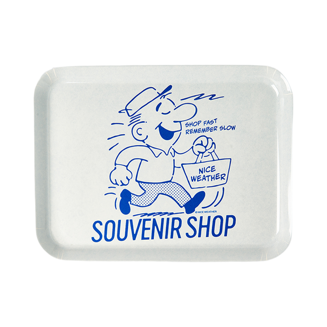 나이스웨더 수베니어 가이 트레이 화이트/블루(Nice Weather Souvenir Guy Tray White/Blue)