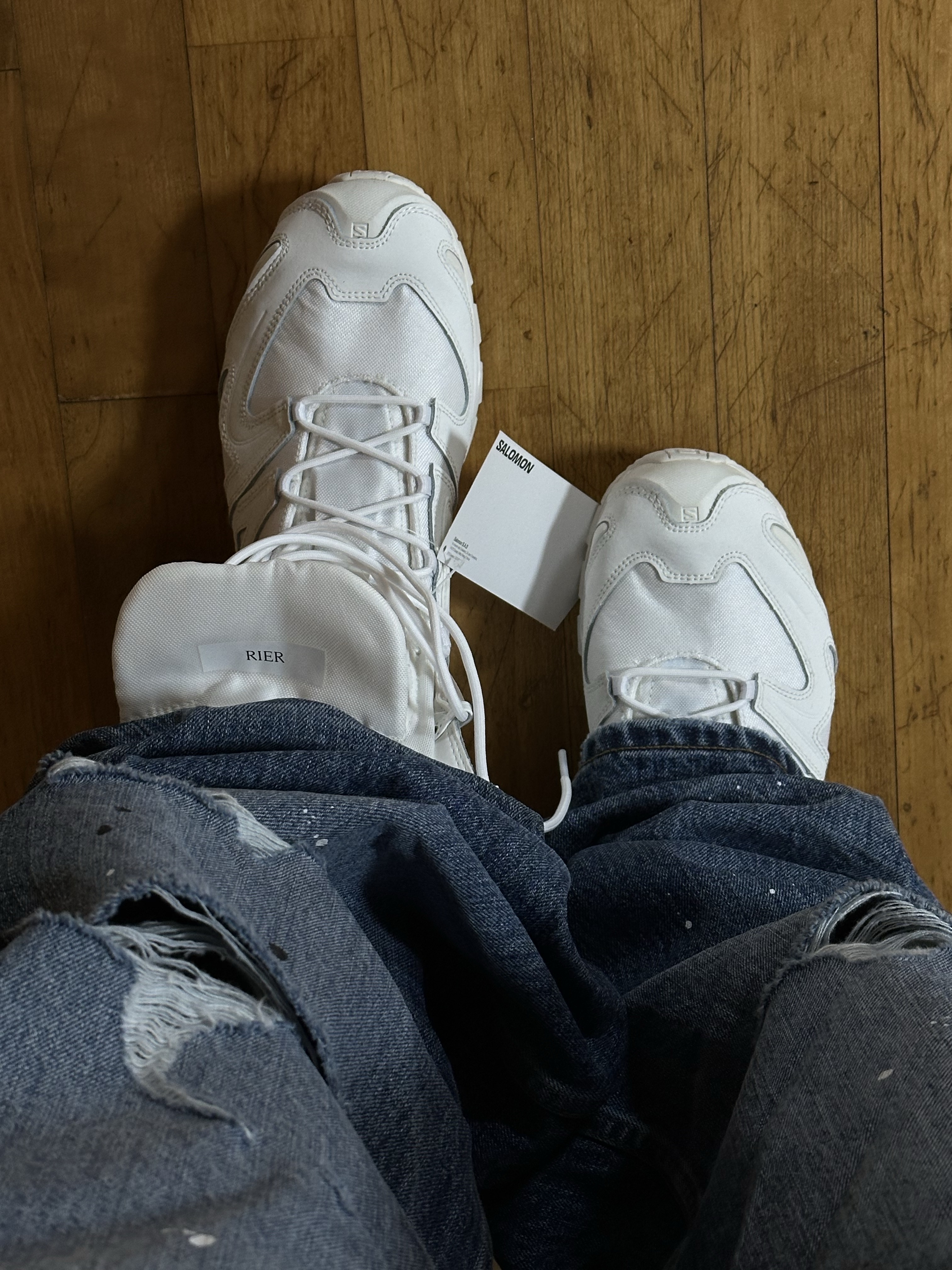 Salomon x Rier XA Jungle White 착용 스타일 - 3