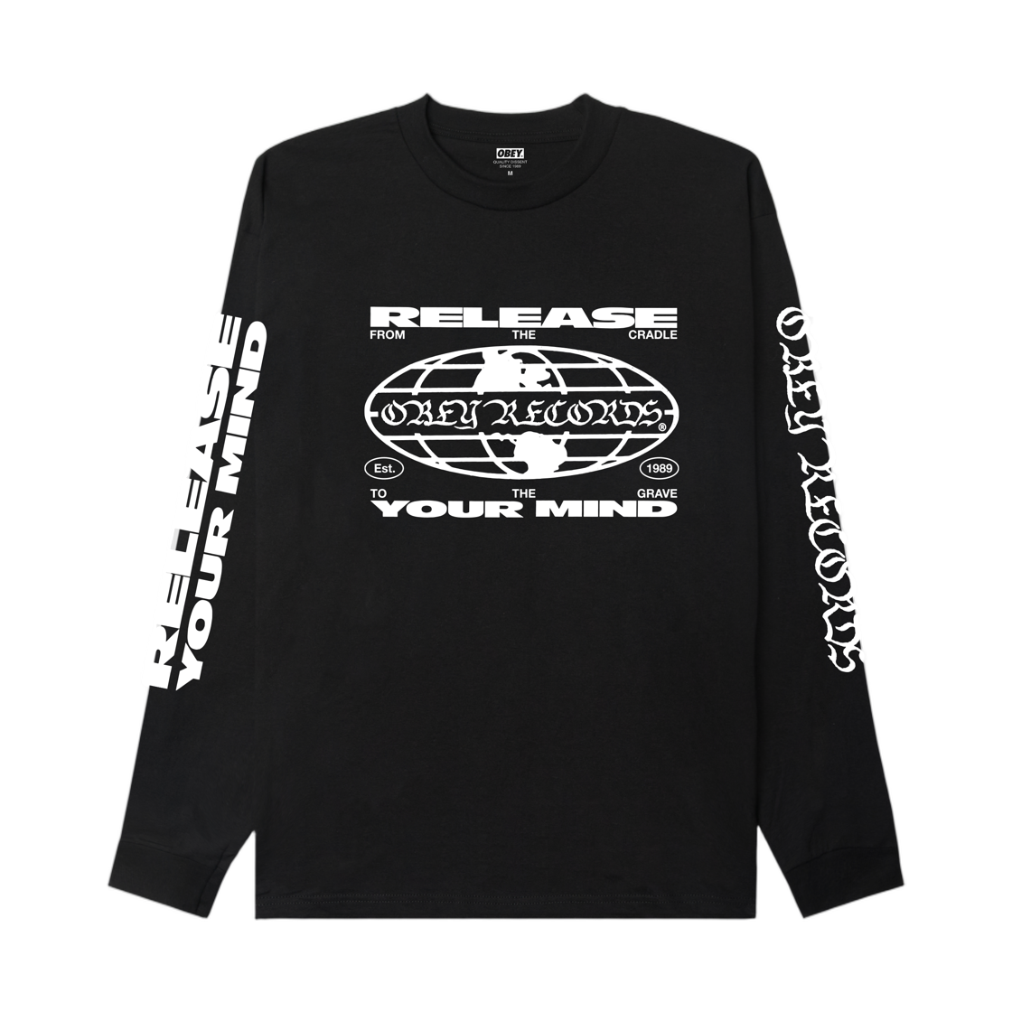 오베이 릴리즈 유어 마인드 클래식 롱슬리브 티셔츠 블랙(Obey Release Your Mind Classic L/S T-Shirt Black) - 2