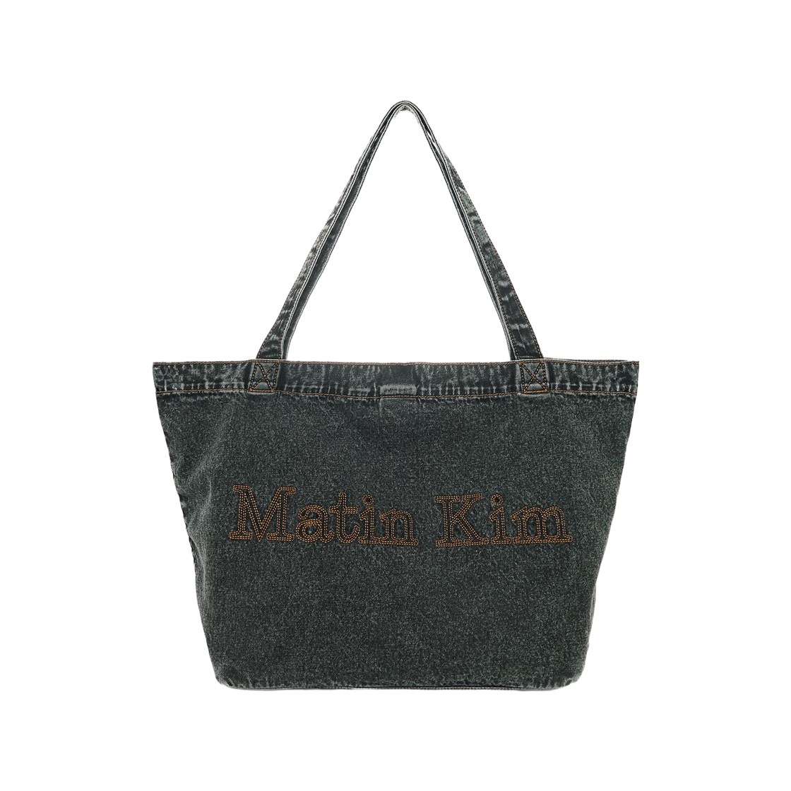- Matin Kim Matin Stitch Denim Shoulder Bag Black