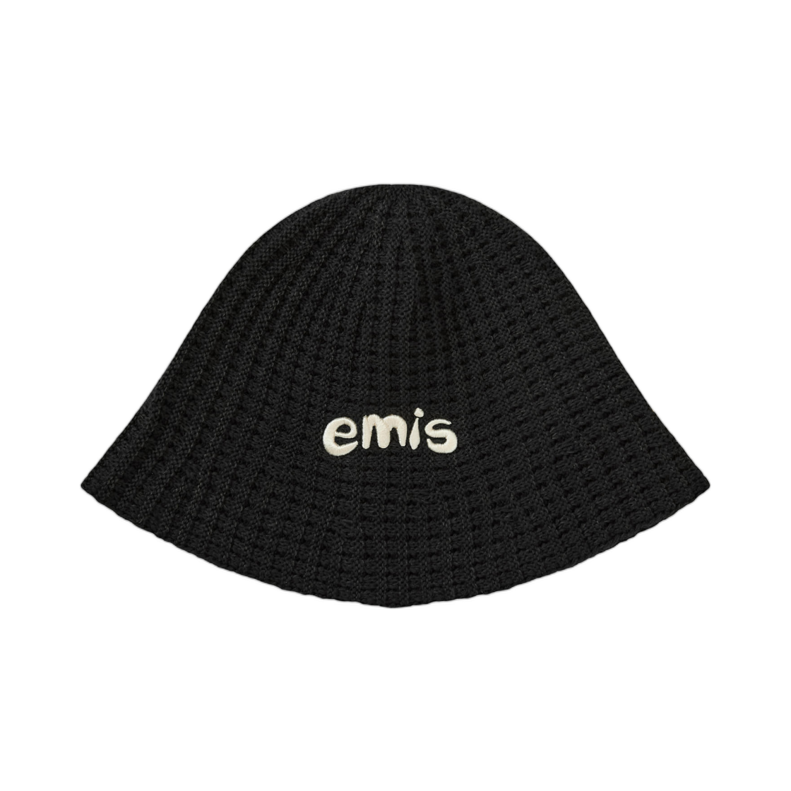이미스 코스탈 와플 니트 버킷햇 블랙(Emis Coastal Waffle Knit Bucket Hat Black) - 1