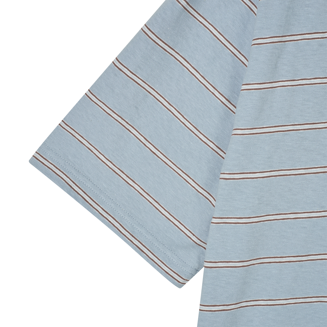 다이리쿠 웨이스트 스터드 보더 H-S 티 아쿠아 - 26SS(Dairiku Waist Studs Border H-S Tee Aqua - 26SS) - 4