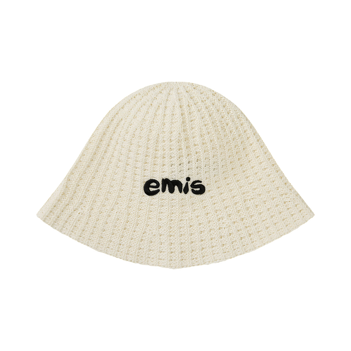 - Emis Coastal Waffle Knit Bucket Hat White