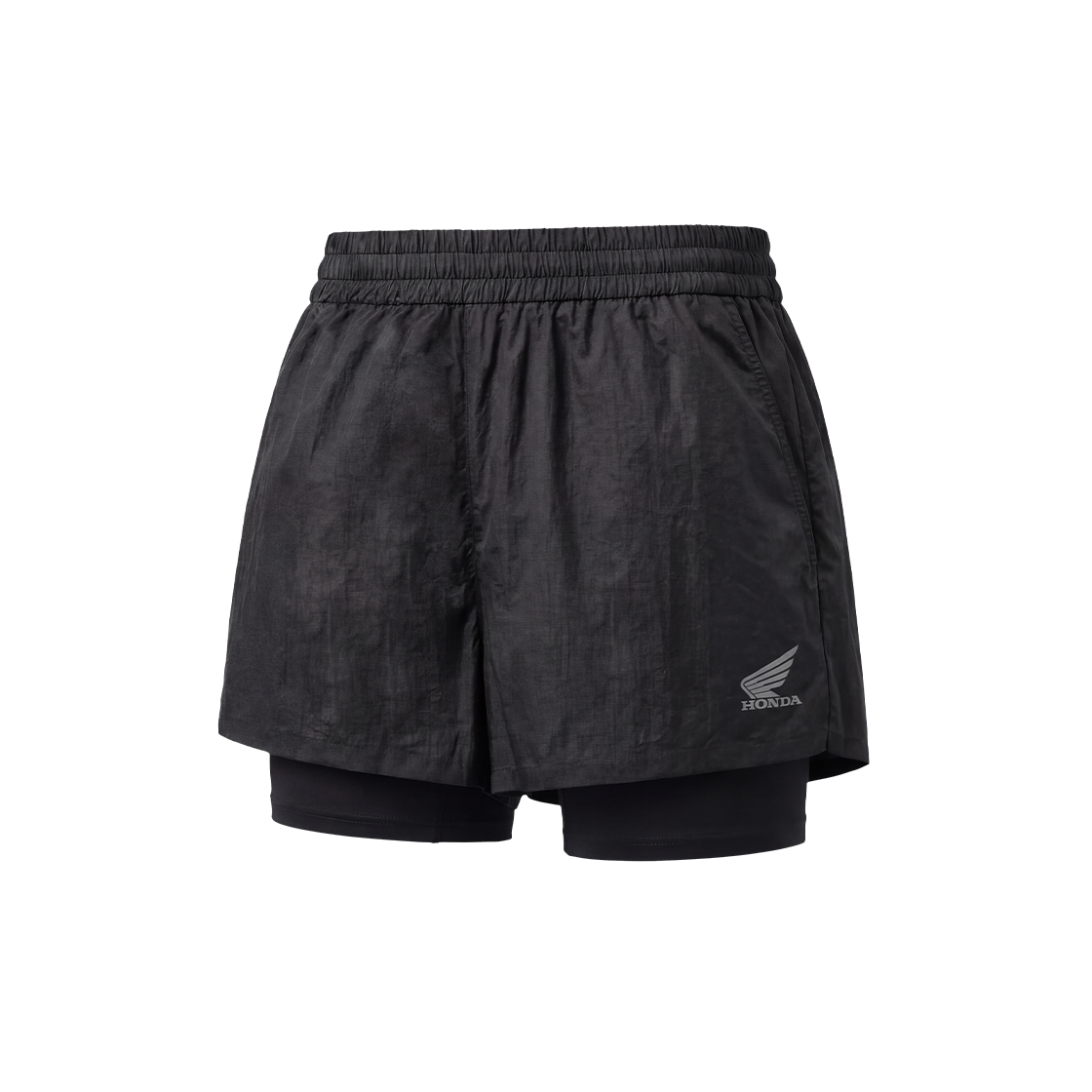HGM1SO371ABK Honda Speed Run Layered Shorts Black
