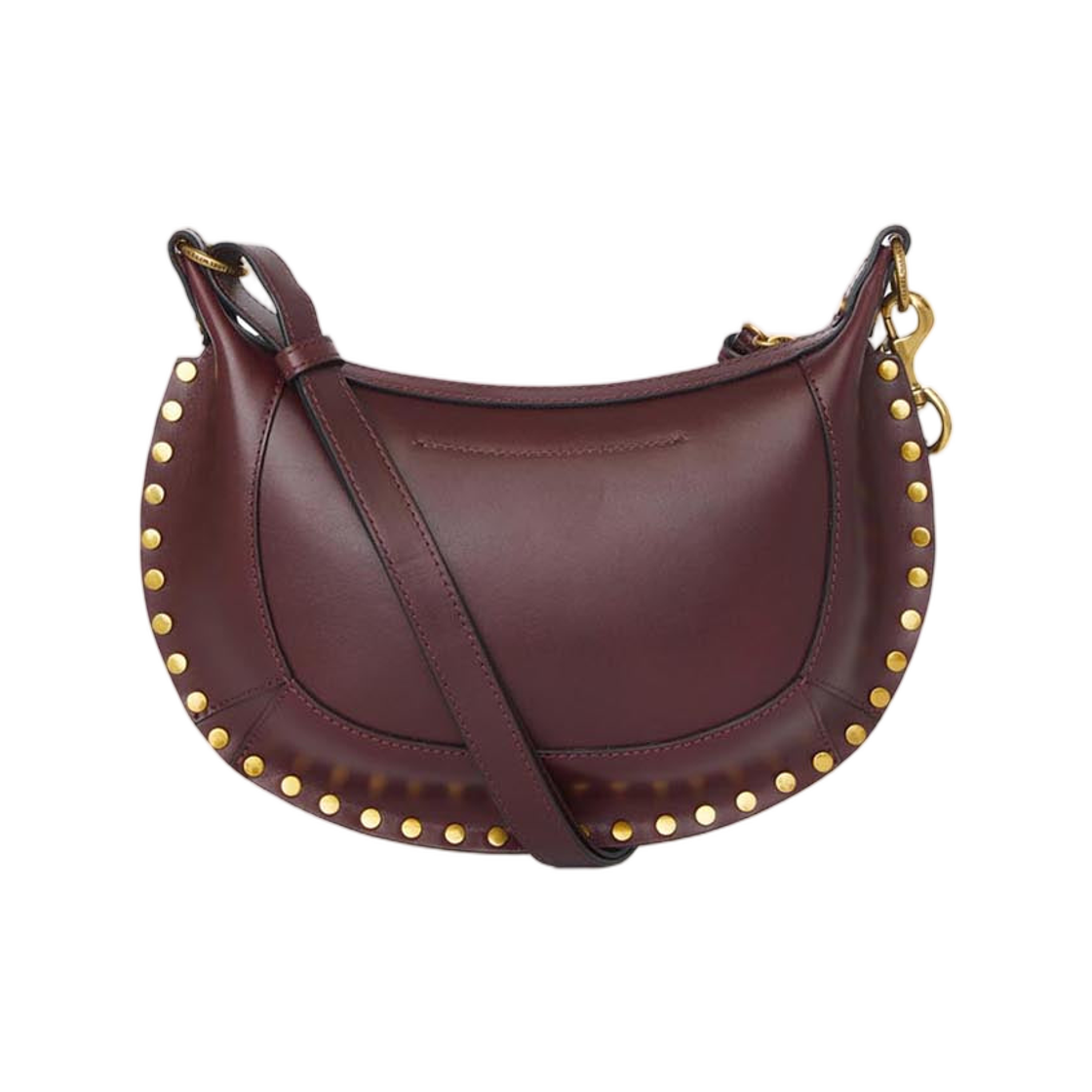 이자벨 마랑 오스칸 문 숄더백 소프트 레더 버건디 - 26SS(Isabel Marant Oskan Moon Shoulder Bag in Soft Leather Burgundy - 26SS) - 2