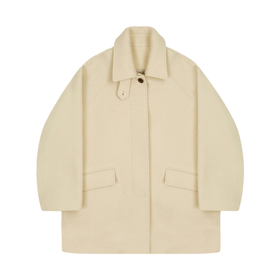 뮈르뮈르 마레 하이넥 울 하프코트 버터(Murmure Mare High-Neck Wool Half Coat Butter)