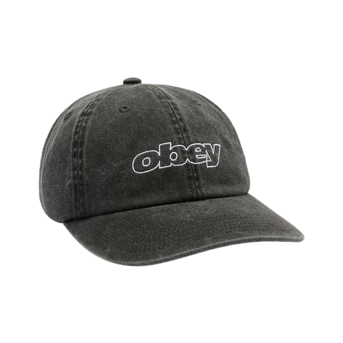 100580438 Obey Pigment Obey Slanted 6 Panel Pigment Black