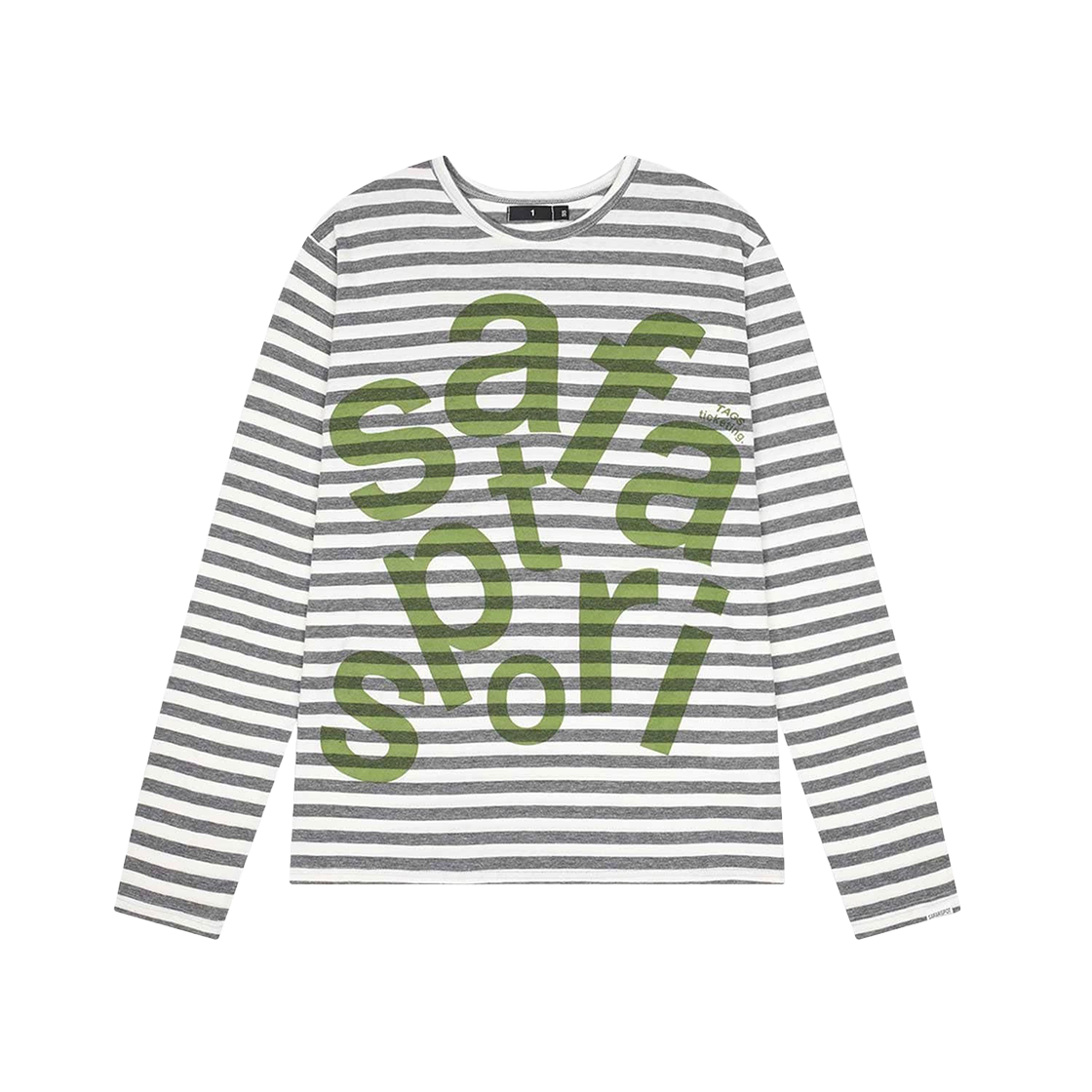 [KREAM 단독] 사파리스팟 티켓팅 스트라이프 보더 롱슬리브 그레이([KREAM 단독] Safarispot Ticketing Stripe Border Long Sleeve Gray)