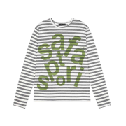 [KREAM 단독] Safarispot Ticketing Stripe Border Tee Gray