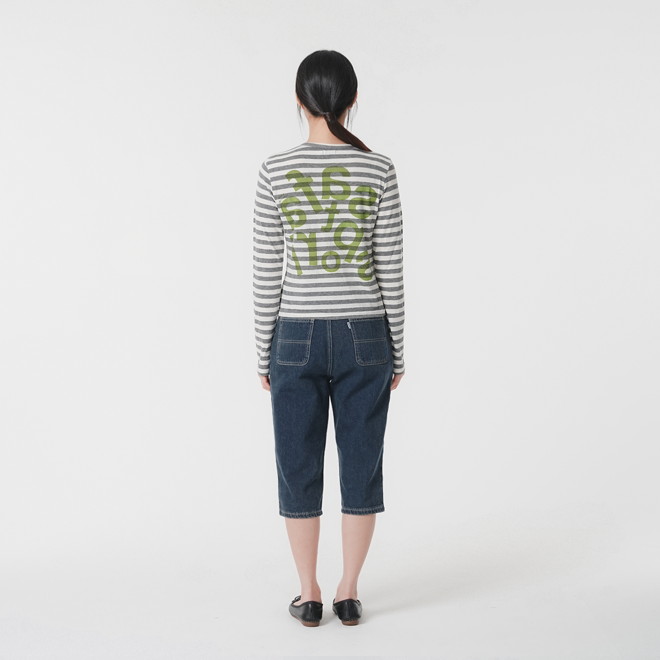 [KREAM 단독] 사파리스팟 우먼 1/2 티켓팅 스트라이프 보더 티 그레이([KREAM 단독] Safarispot Women 1/2 Ticketing Stripe Border Tee Gray) - 5