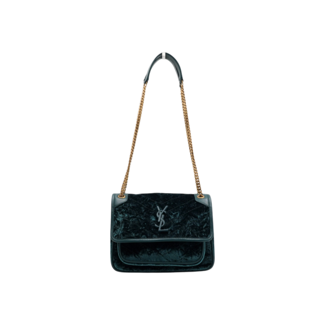 생로랑 633160 벨벳 니키 베이비 금장체인 숄더백 겸 크로스백aa61967(Saint Laurent Velvet Niki Baby Shoulder Bag with Gold Chain) - 1
