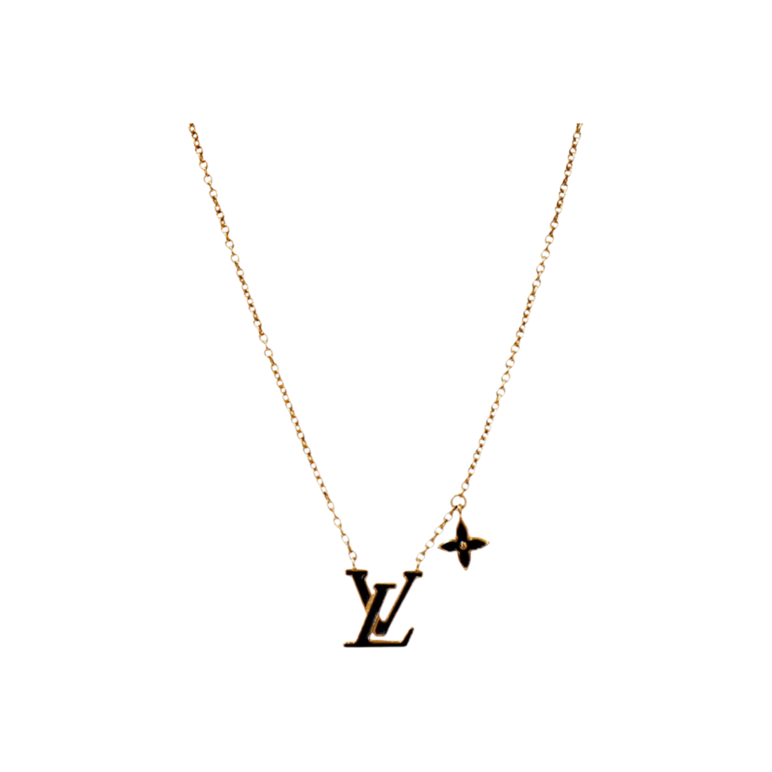 루이비통 블랙 아이코닉 골드 목걸이 C-B51907(Louis Vuitton Black Iconic Gold Necklace C-B51907) - 1