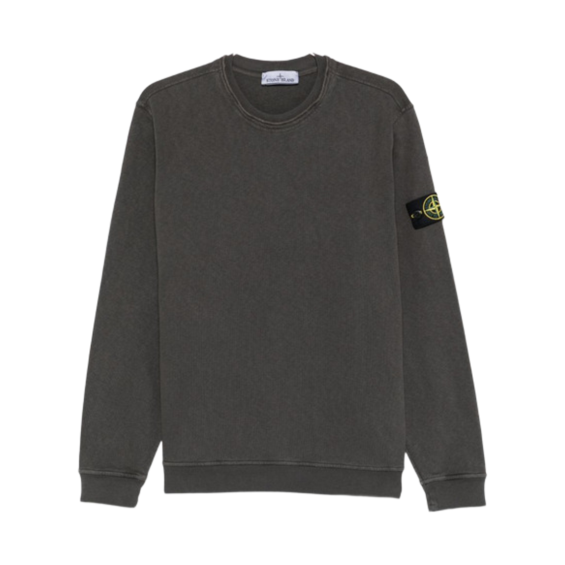 L1S1561000-34S0060-V0165 Stone Island 6100034 Old Effect Crewneck Sweatshirt Charcoal Grey - 26SS