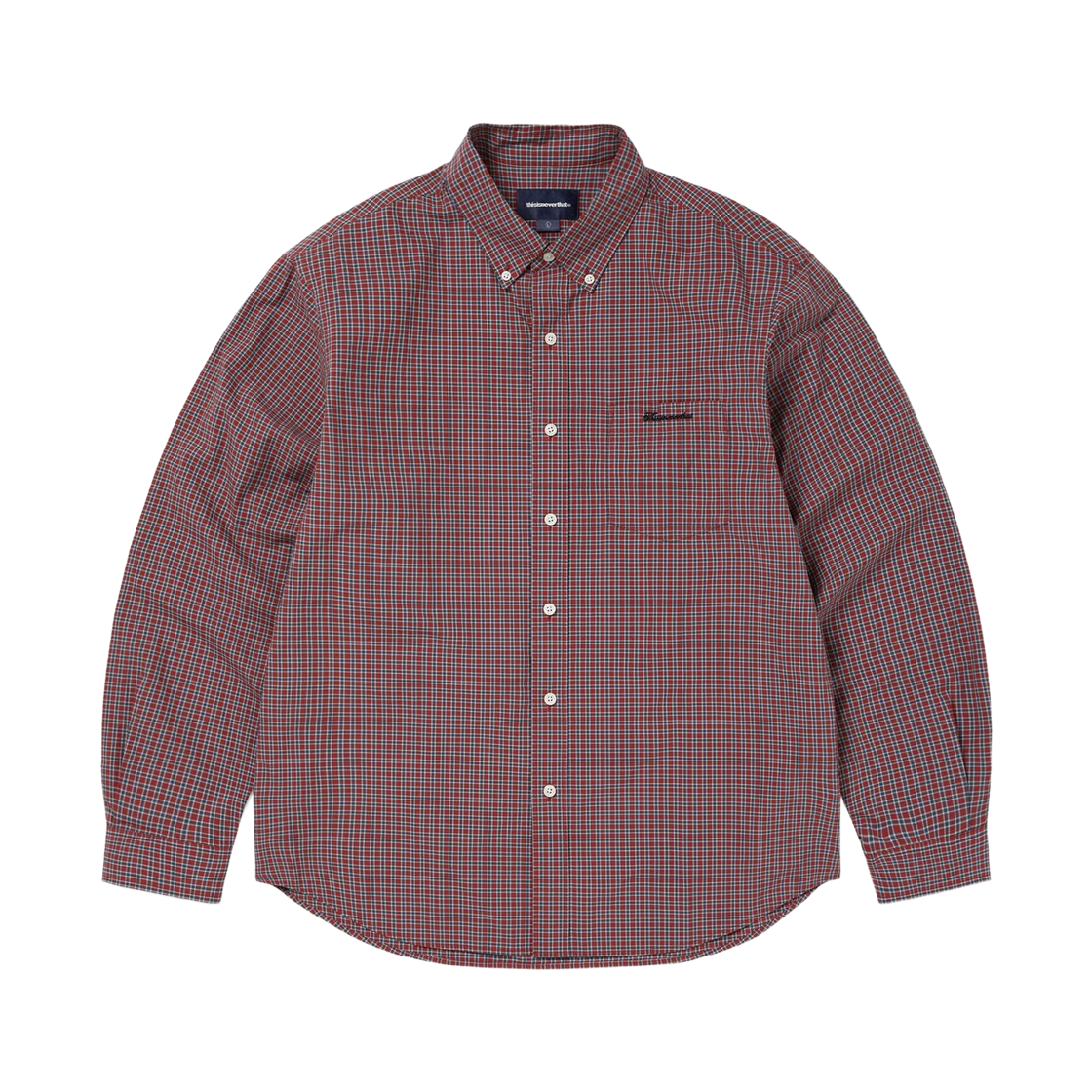 TN261WSHTL05RED thisisneverthat Lightweight Plaid Shirt Red
