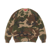 Supreme Washed Small Box Waffle Sweater Woodland Camo - 26SS
