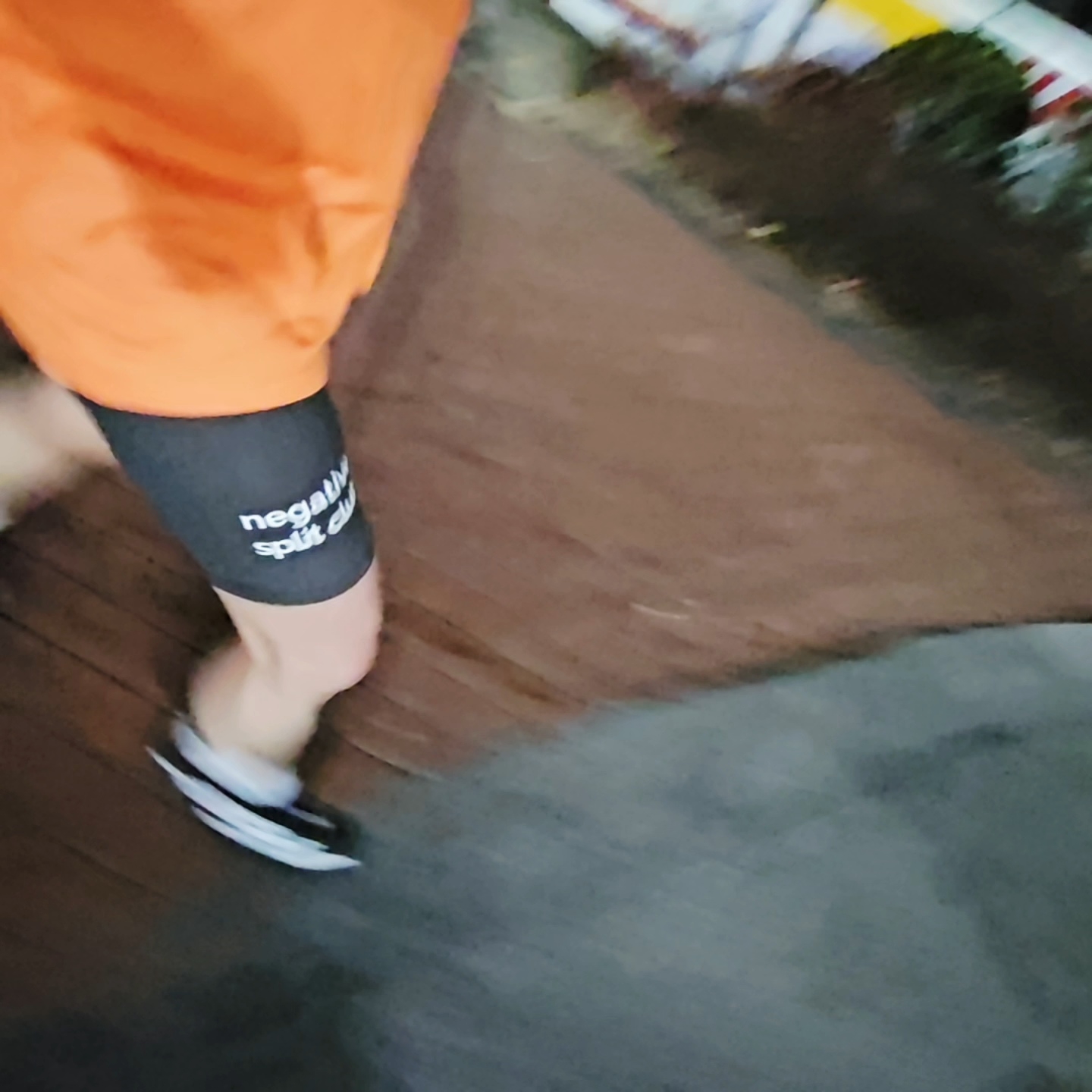 negative split club Performance Racing Half Tights Black, Adidas Adizero EVO SL Core Black Cloud White 착용 스타일 - 1