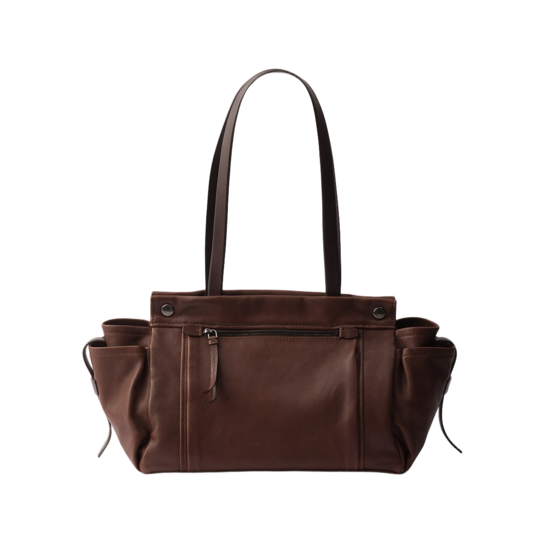 프라다 루트 라지 레더 토트백 코코아 브라운(Prada Route Large Leather Tote Bag Cocoa Brown) - 2