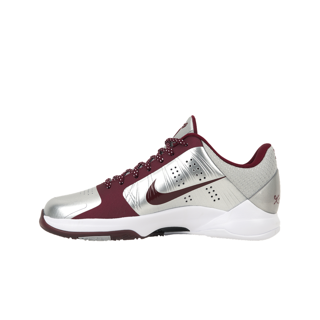 (GS) 나이키 코비 5 프로트로 로우어 메리온 에이스 어웨이 메탈릭 실버 팀 레드((GS) Nike Kobe 5 Protro Lower Merion Aces Away Metallic Silver Team Red) - 3