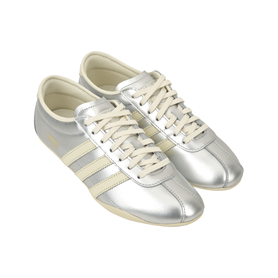 (W) 아디다스 도쿄 실버 메탈릭 크림 화이트((W) Adidas Tokyo Silver Metallic Cream White) - 4