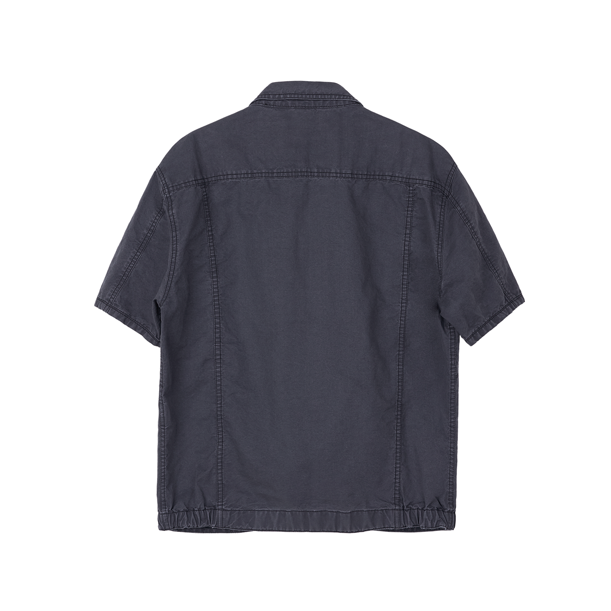 조우 빈티지 워시드 플랩 포켓 워크 셔켓  차콜(CHOWOO Vintage Washed Flap Pockets Work Shacket  Washed Charcoal) - 2