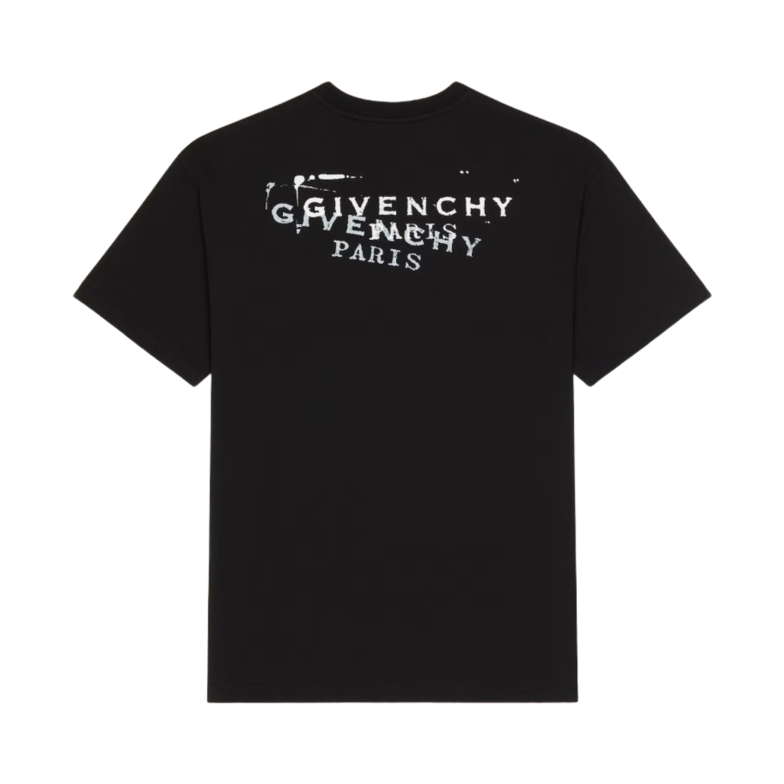 지방시 스탬프 프린트 코튼 티셔츠 블랙(Givenchy Stamp Print Cotton T-Shirt Black) - 2