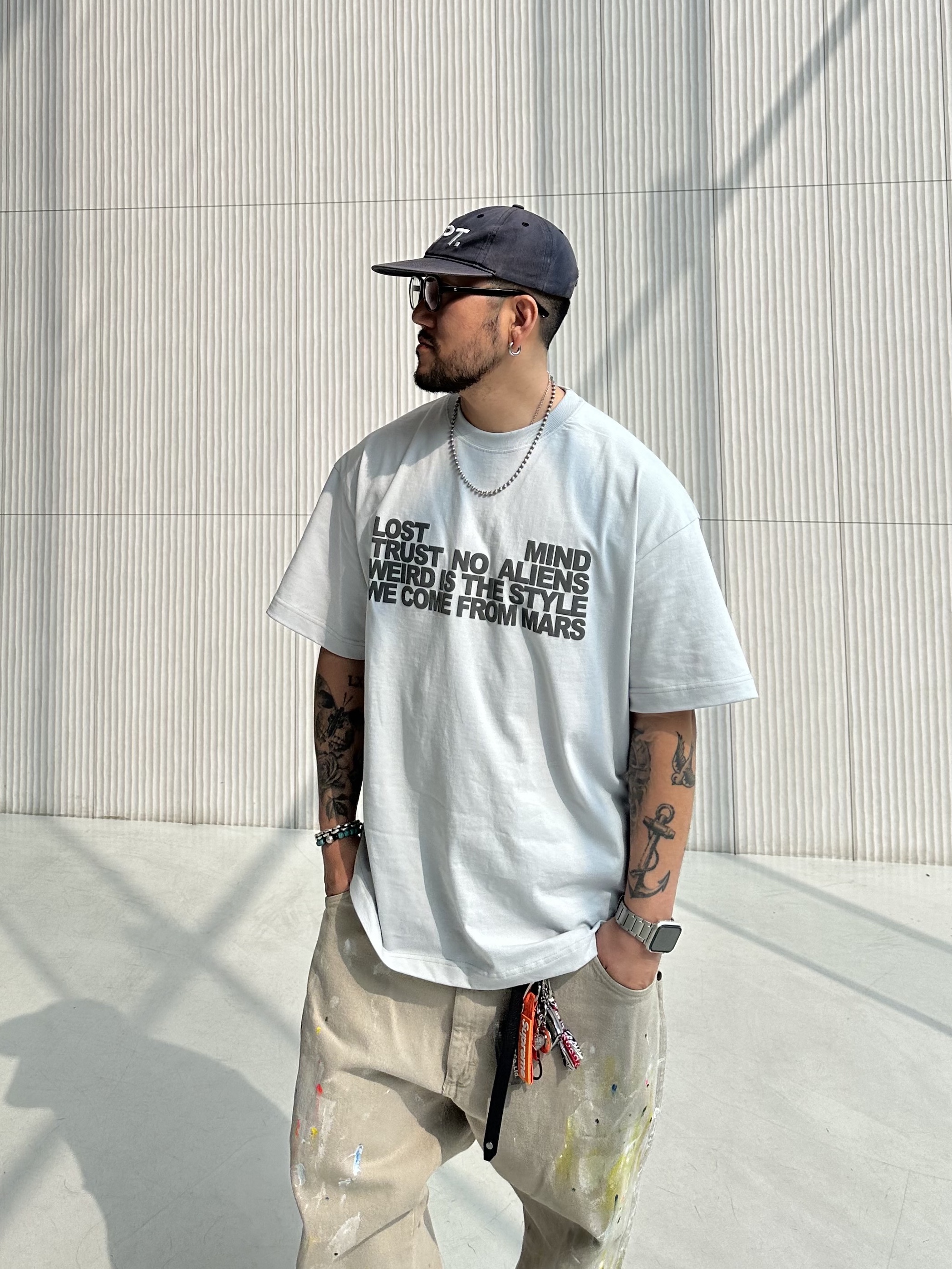 Gallery Dept. Dept. Hat Navy, Maison Mihara Yasuhiro Peterson OG Sole Canvas Low Sneakers Black 착용 스타일 - 2