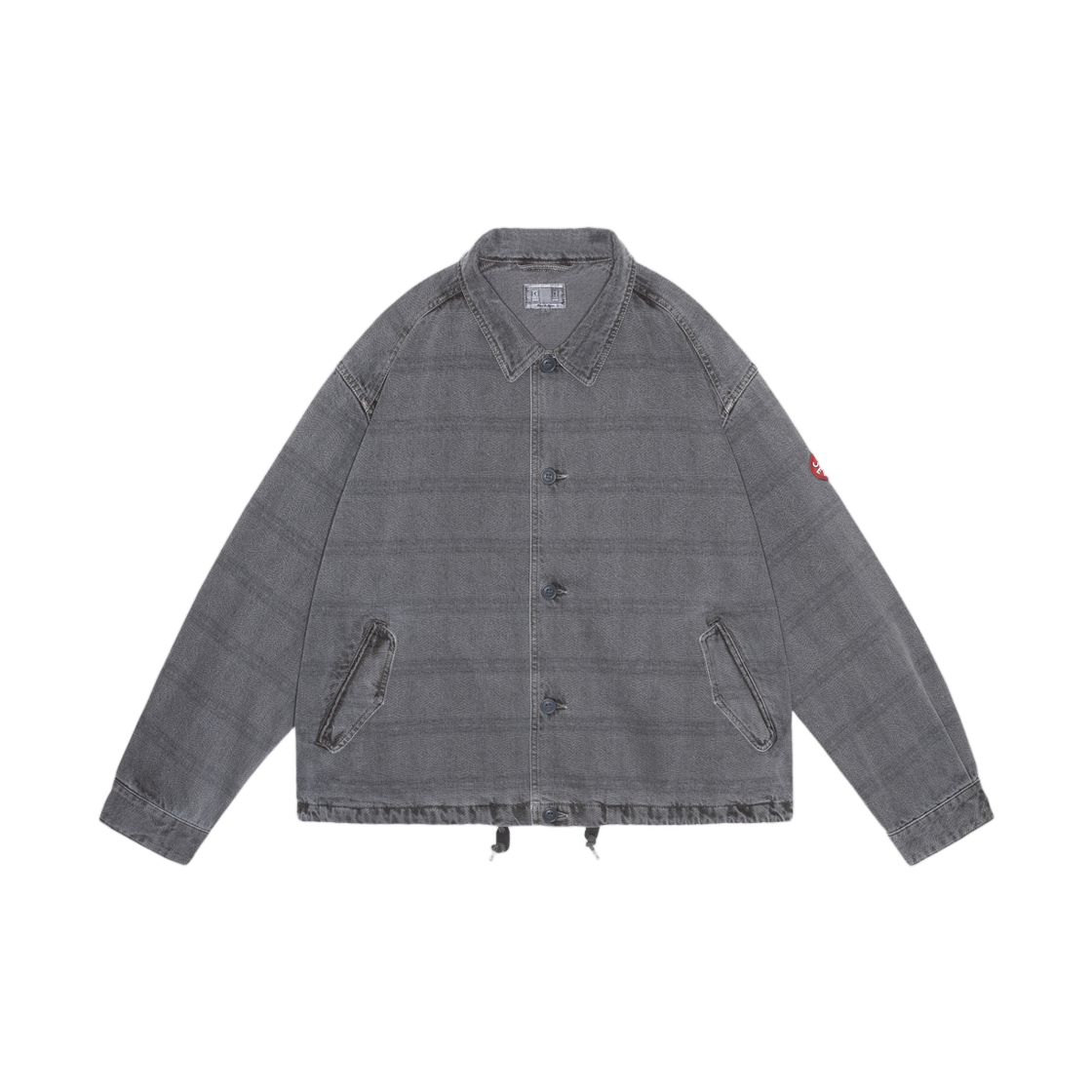 카브엠트 오버다이 FK 패턴 버튼 자켓 차콜 - 26SS(Cav Empt Overdye FK Pattern Button Jacket Charcoal - 26SS)