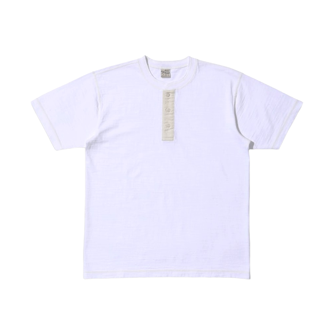 버즈 릭슨 슬럽 얀 헨리넥 티셔츠 화이트(Buzz Rickson's Slub Yarn Henley Neck T-Shirt White)