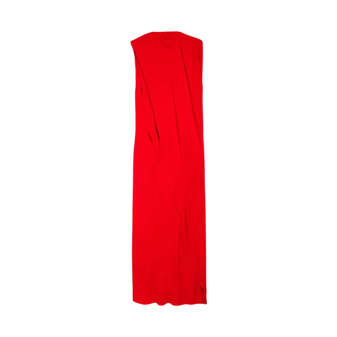 872272TUT553941 (W) Balenciaga Draped Dress in Sunset Red