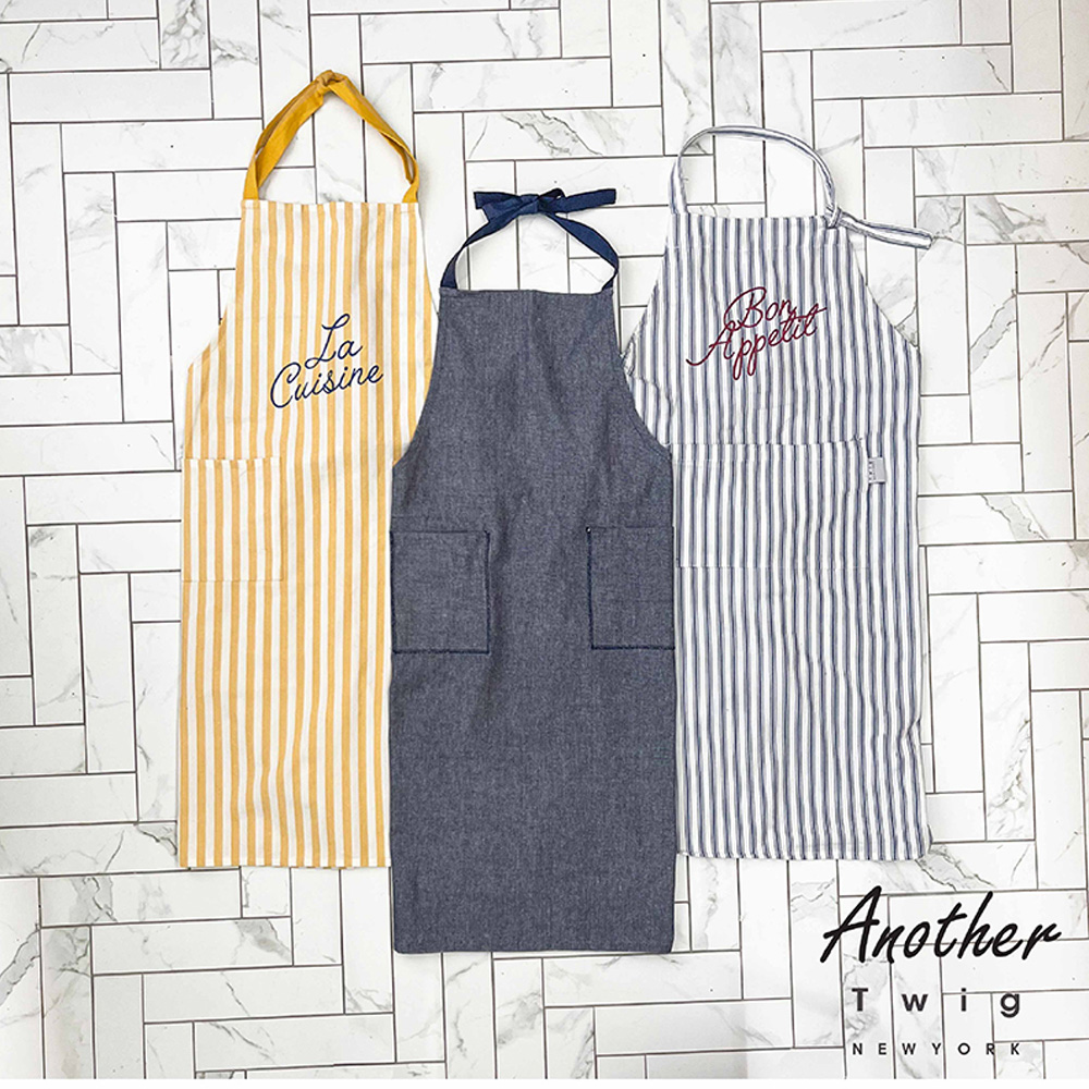 블루 스트라이프 원피스형 앞치마(Blue stripe apron) - 2